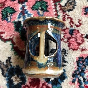 Handmade ceramic tea light holder